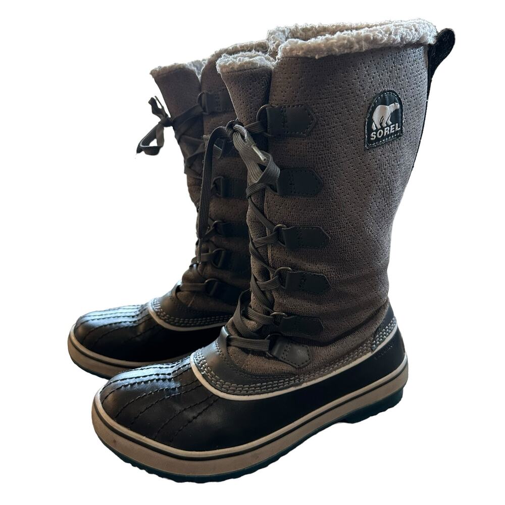 Sorel | Size 8.5 Tivoli High Hiking Waterproof Boots Gray Lace Up Winter Snow